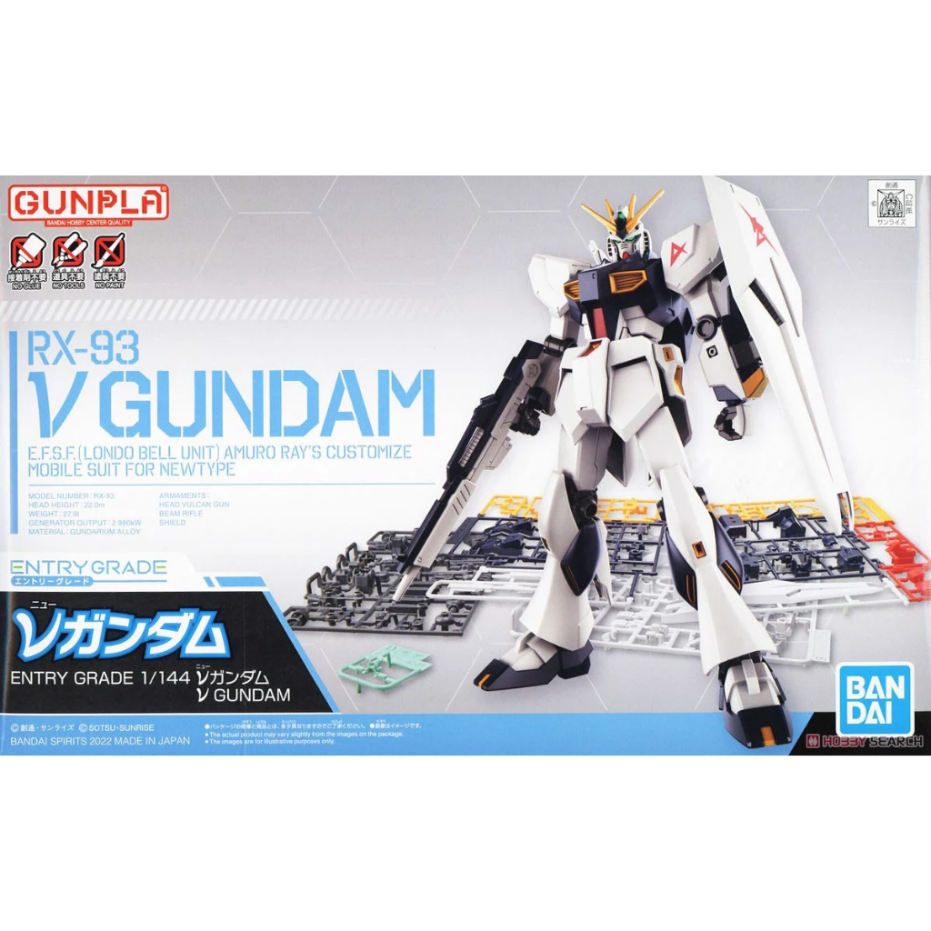 Mô Hình Gundam RX-93 Entry Grade 1 144 NU Gundam Action Figure EG + Base