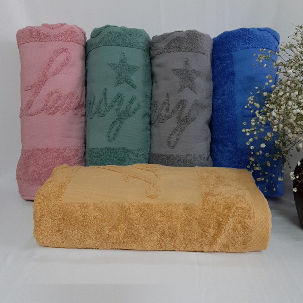 Khăn tắm cao cấp Lensy, kích thước 70 x 140cm