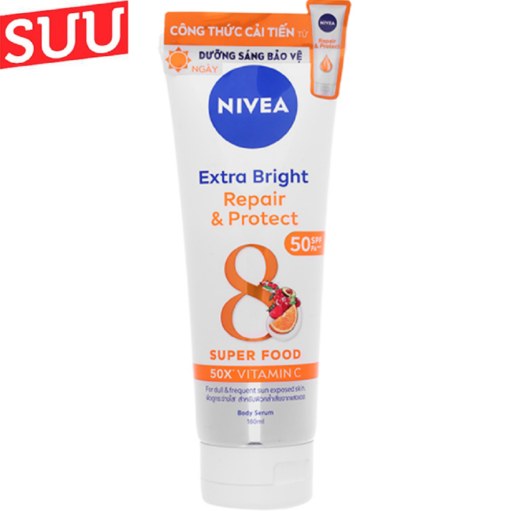 Serum Dưỡng Da Nữ 180ml Nivea Ban Ngày Làm Trắng Và Mịn Da Extra Repair & Protect