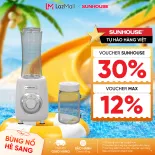 [ TẶNG THÊM 1 CỐI XAY] Máy xay sinh tố đa năng Sunhouse SHD5320 - Kết hợp bình uống - Lưỡi dao 4 cánh - An toàn khi xay đồ nóng