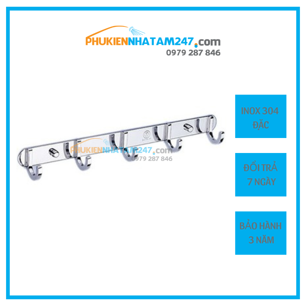 Móc treo đồ nhà tắm inox 304 đúc đặc phát đạt không rỉ sét, móc áo inox cao cấp, giá treo inox :.