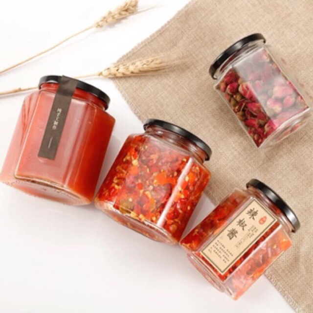 Hũ thuỷ tinh lục giác 100ml