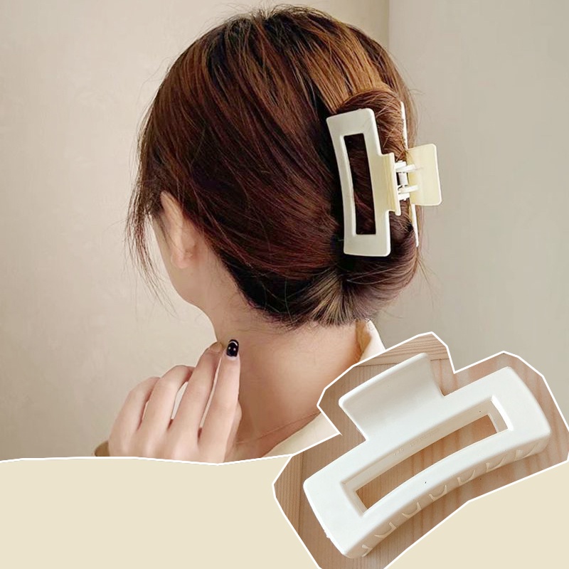 Kẹp tóc càng cua Hàn Quốc nữ đẹp hottrend nhám cỡ size lớn iLita - Cặp búi tóc dễ thương cào 10 răng, 14 răng