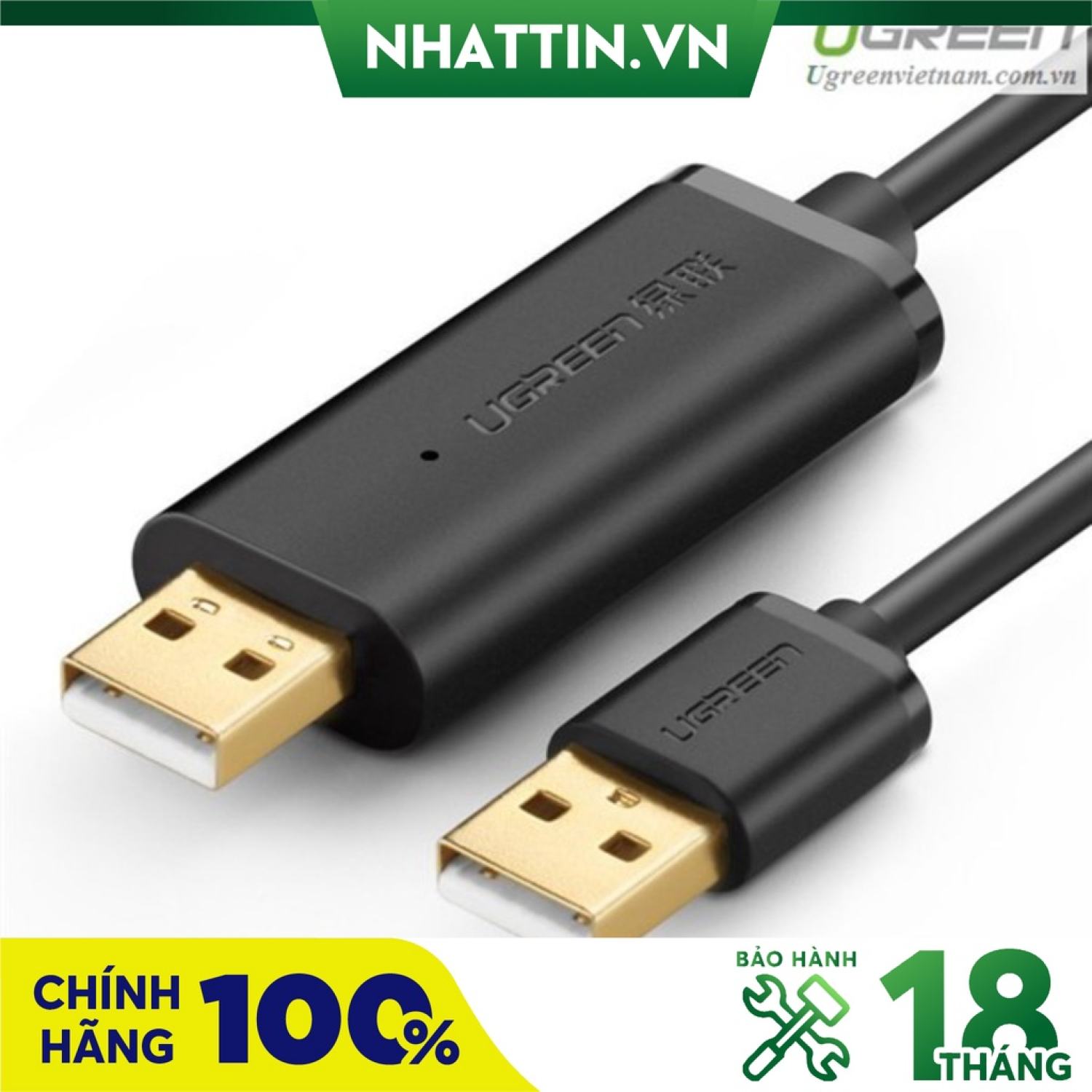 Cáp usb 2.0 data link dài 3m chính hãng ugreen 20226 cao cấp - phân phối chính hãng