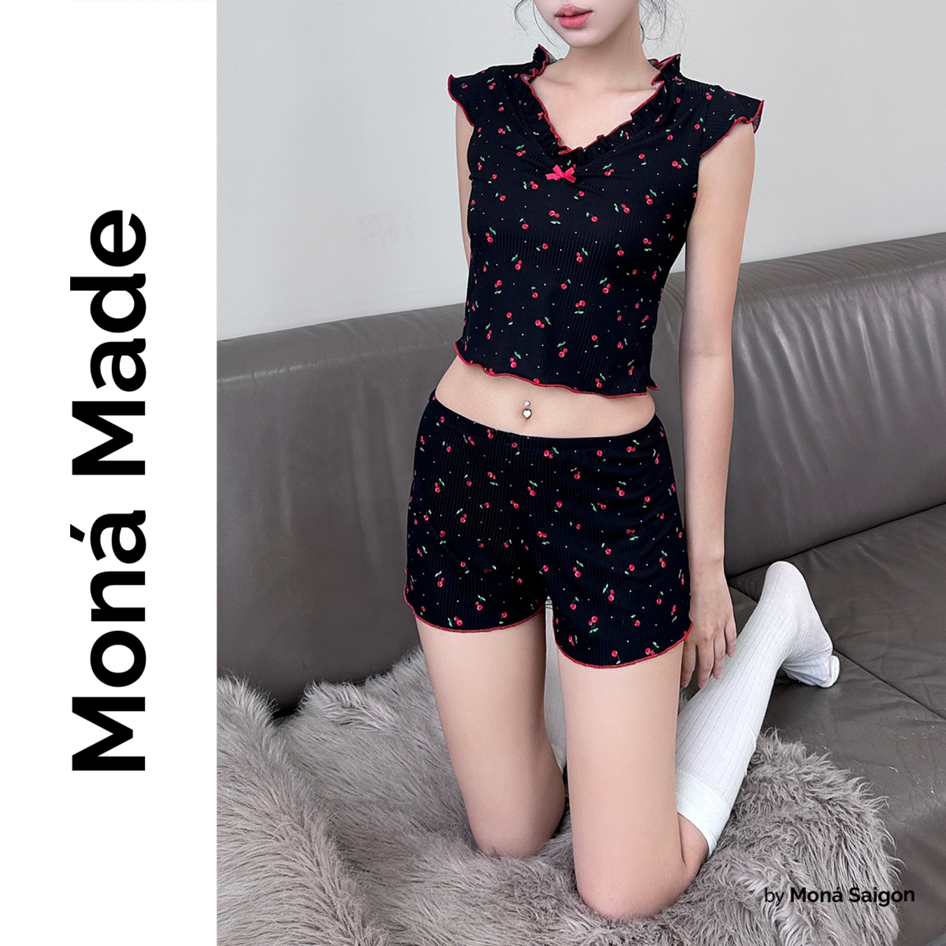 Set đồ ngủ 2 món cổ bèo moná - lily
