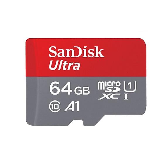 Thẻ nhớ microsdhc sandisk ultra a1 64gb class 10 u1 120mb không adapter
