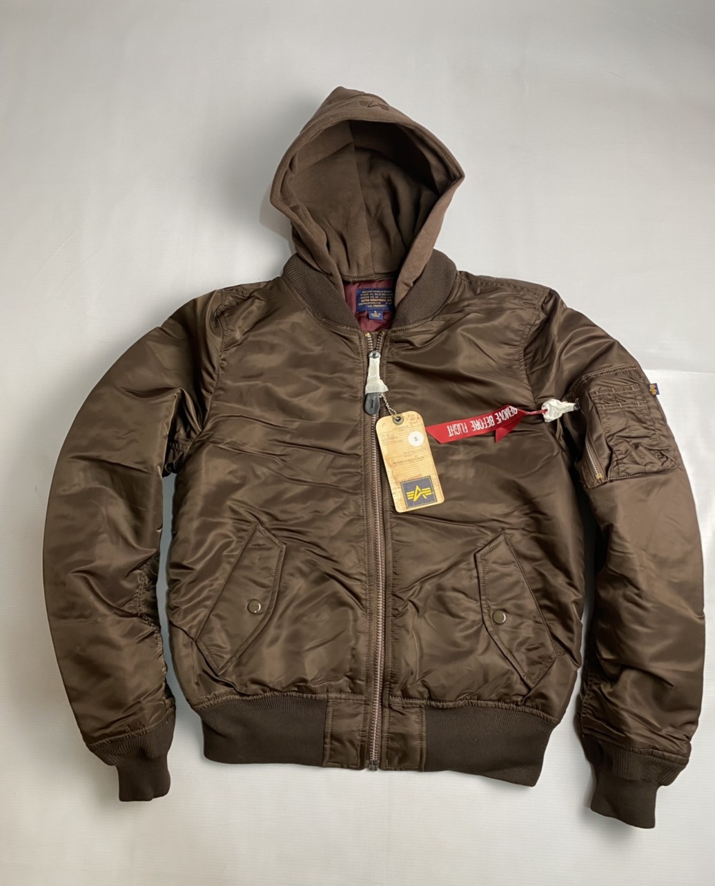Áo Pilot Ma-1 chính hãng Alpha industries - màu Nâu cafe