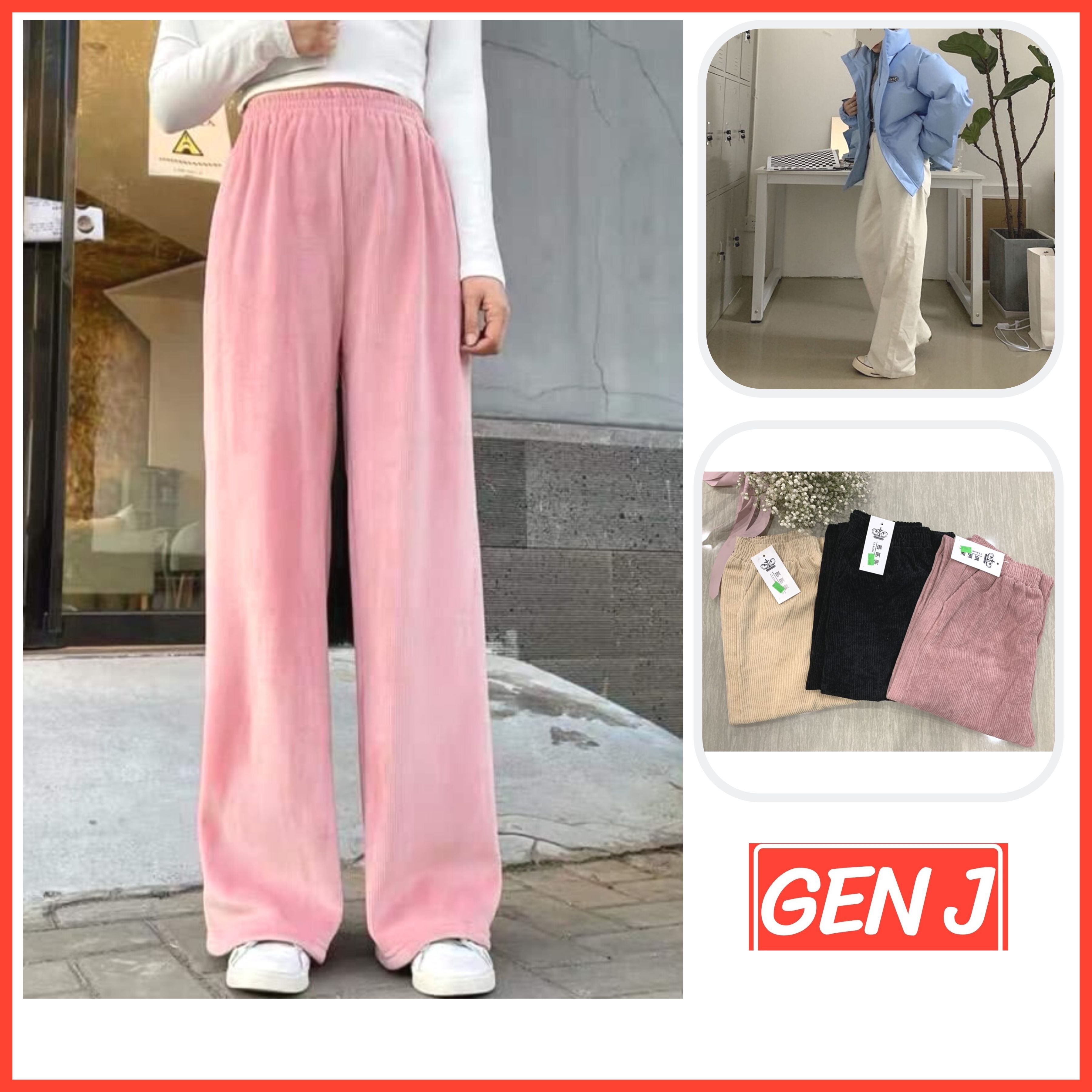 QUẦN NỮ DÁNG BOMBER NHUNG TĂM SIÊU ĐẸP SIÊU RẺ - RISE SHOPP -LĐ