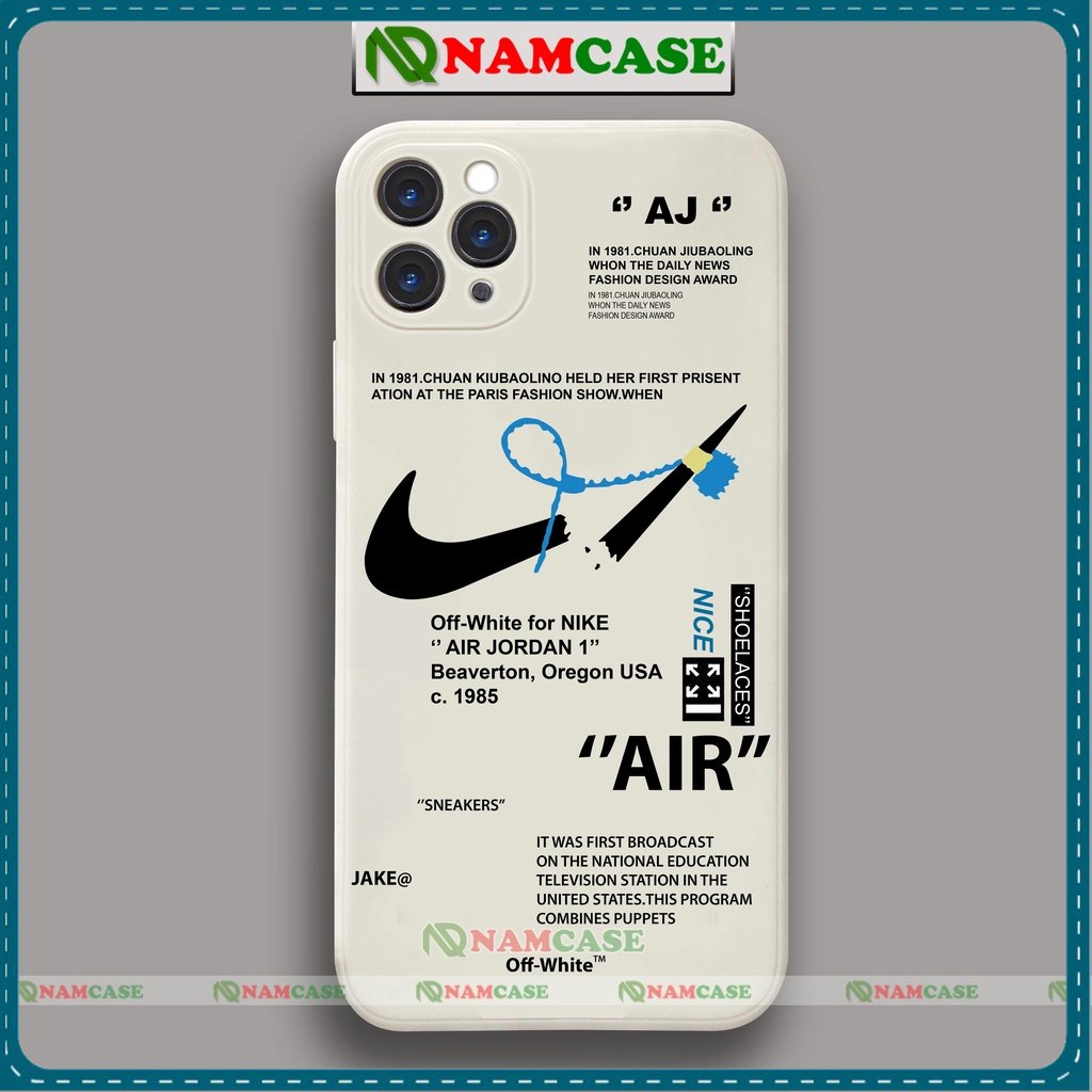 Ốp lưng iPhone Nike cạnh viền vuông silicon dẻo cho iphone 6/6s/7/8/X/XS/XR/11/12/13 Pro Plus Max cute đẹp dễ thương