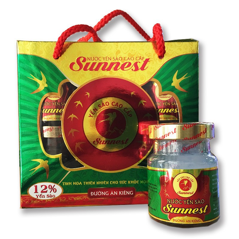 [HCM][ YẾN SÀO NGON ĐỪNG BỎ LỠ ] Hộp 6 lọ x 70mg Yến Sào Sunnest Cao Cấp Đường Ăn Kiêng siêu ngon Hạn sử dụng đến tháng 36 tháng Healthy Food House