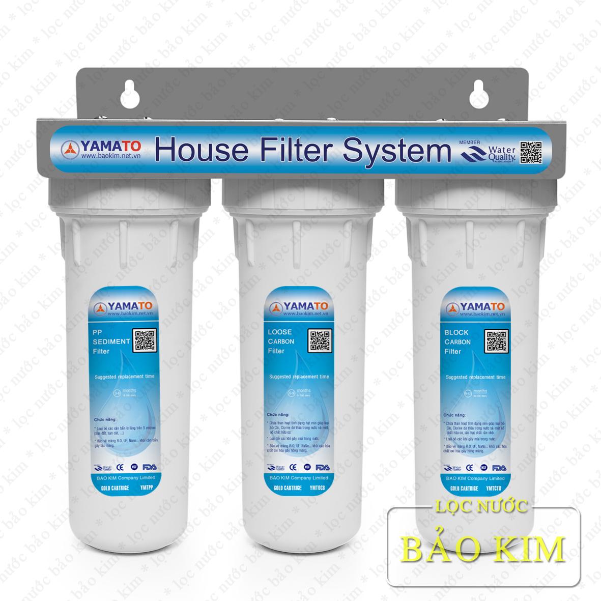 [HCM]Lọc nước 3 giai đoạn chịu áp tiêu chuẩn 10 inch Yamato phi 21