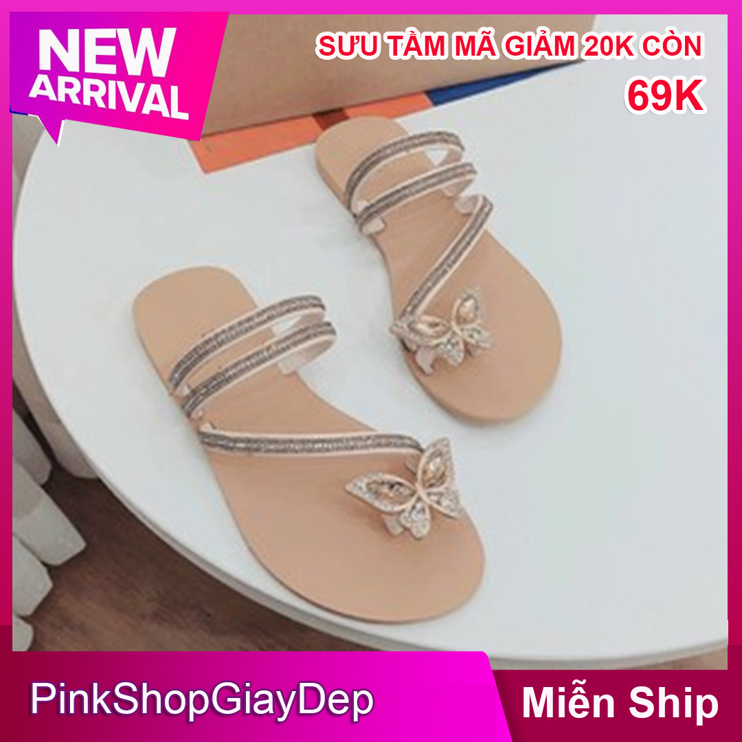 (Miễn ship) Giày nữ, dép kẹp nữ hot trend hình bướm siêu xinh PinkShopGiayDep dép lào nữ hình con bướm