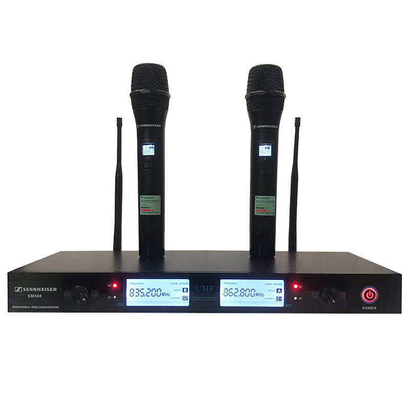 Micro không dây sennheiser em508 , mic karaoke gia đình , sân khấu , độ nhạy cao , bắt sóng xa , chống hú rít , thiết kế sang trọng , bắt mắt , dễ dàng phối ghép với các thiết bị âm thanh khác