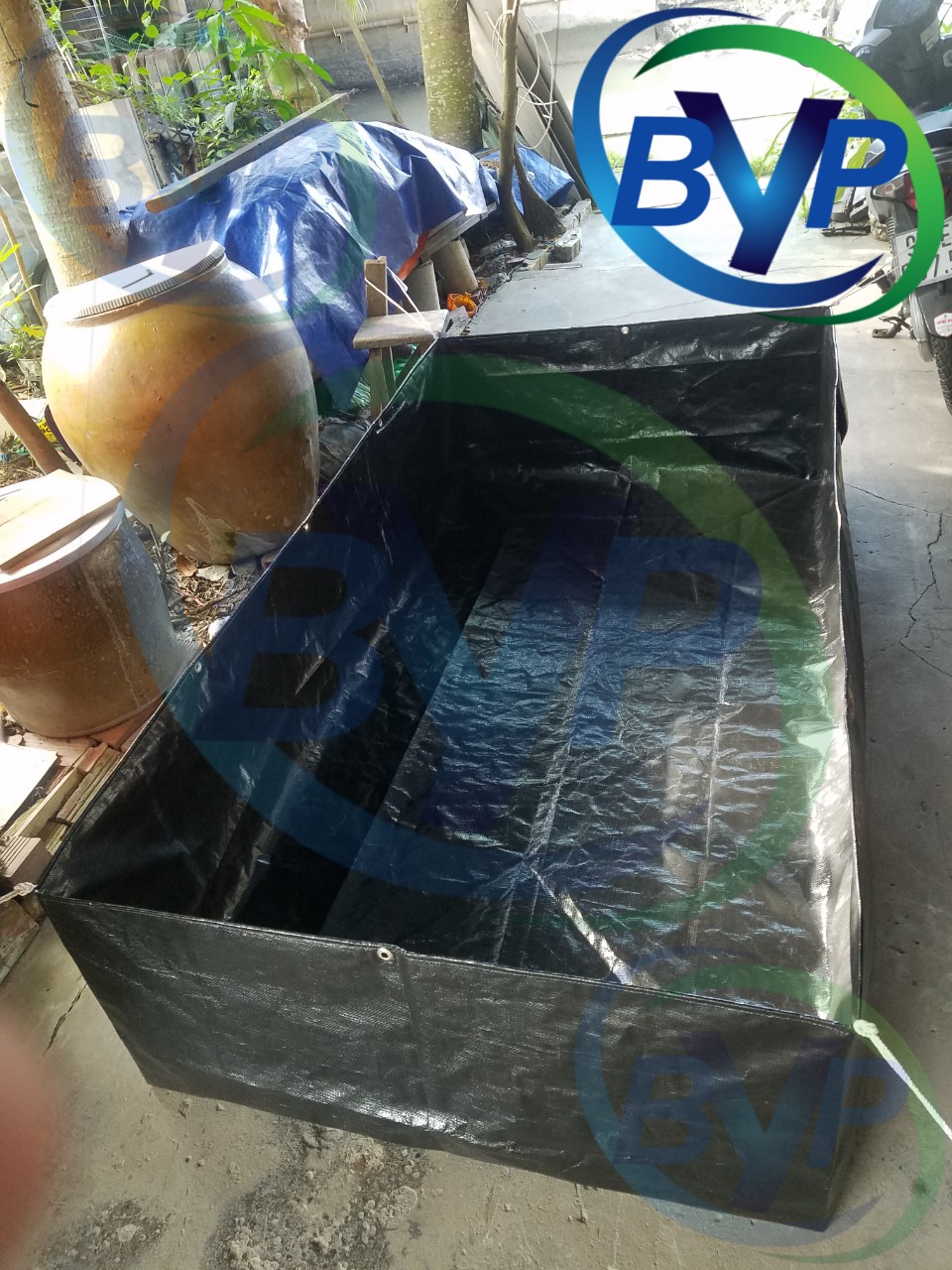 Bể Bạt Cao Cấp Màu Đen (Bạt Dày 200g/m2) Nhiều Kích Thước Tiện Dụng