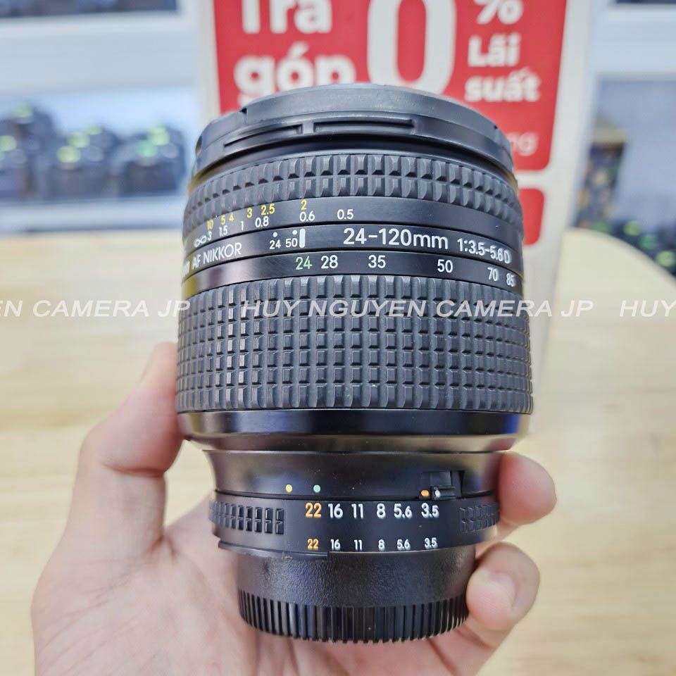 Ống kính nikon 24 120 d af, nikon 24 120 afd đẹp 98% . dslr nikon . ống kính lấy nét tự động.