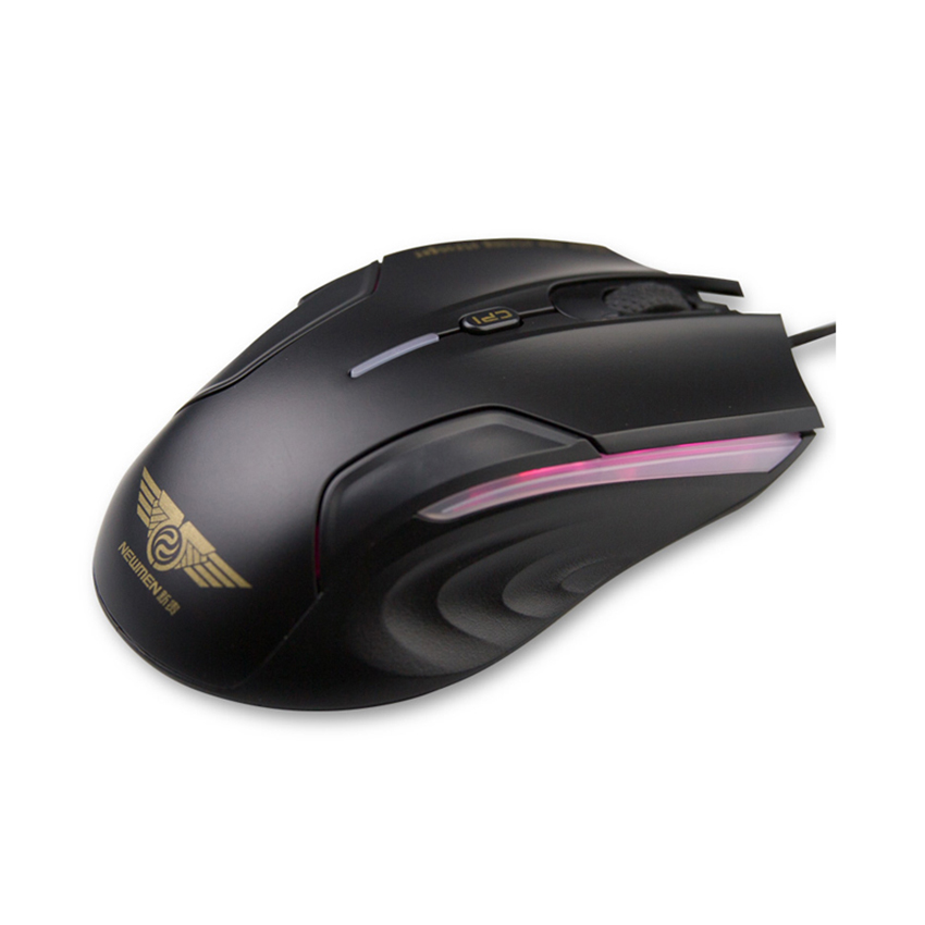 Optical Mouse computer gaming wired RGB newmen G8 plus BK (black)-USB/6 buttons/800-4200cpi/PixArt-warranty 24 month-genuine goods