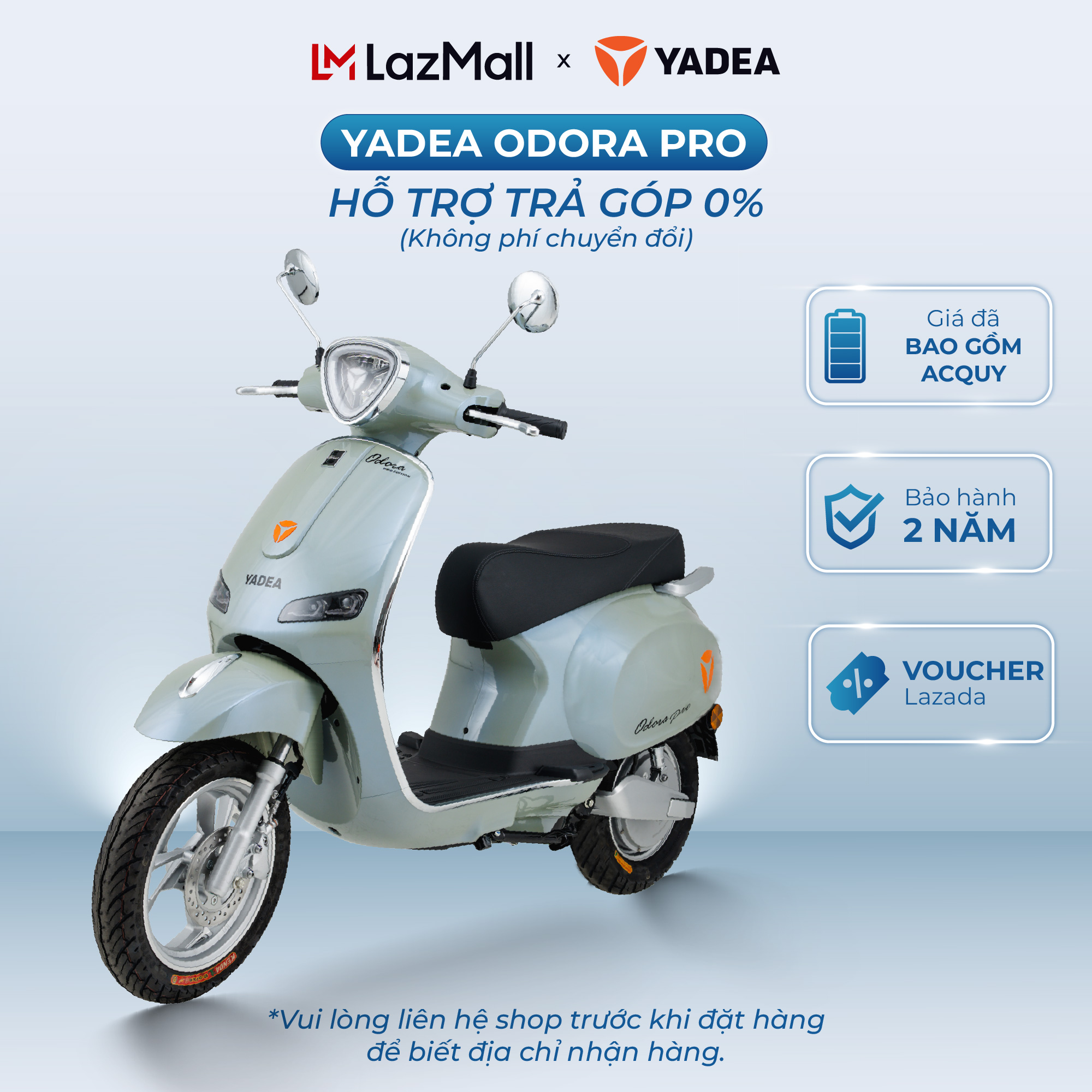 [TRẢ GÓP 0%] Xe Máy Điện Yadea Odora Pro 100km Trong Một Lần Sạc - Bảo Hành 2 Năm