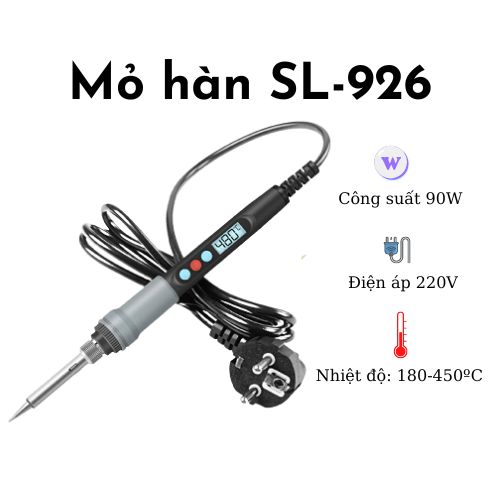 Mỏ hàn thiếc, tay hàn chì, máy hàn mini, tay hàn điều chỉnh nhiệt độ Soldering Iron SL926 220V 90W điều chỉnh nhiệt độ 180°C đến 480°C