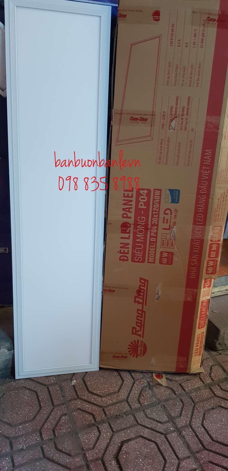 Combo 2 bộ đèn led panel rạng đông 300x1200 40w