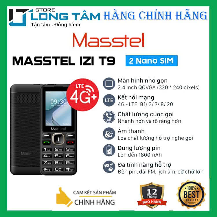 MASSTEL IZI T9 – ĐIỆN THOẠI PHỔ THÔNG 4G