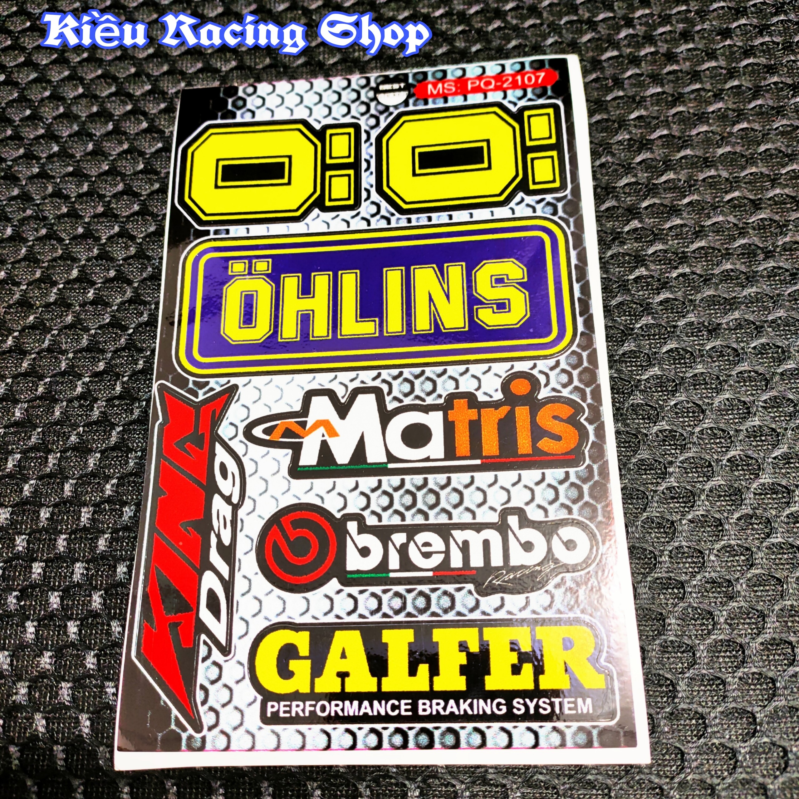 [HCM]Tem Phản Quang Mẫu Ohlins Brembo Galfer