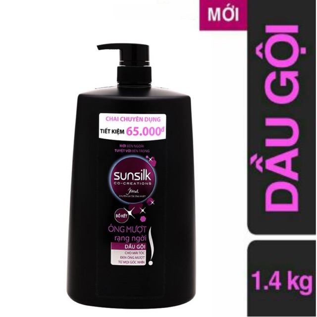 Dầu gội sunsilk óng mượt rạng ngời 1.4 kg den