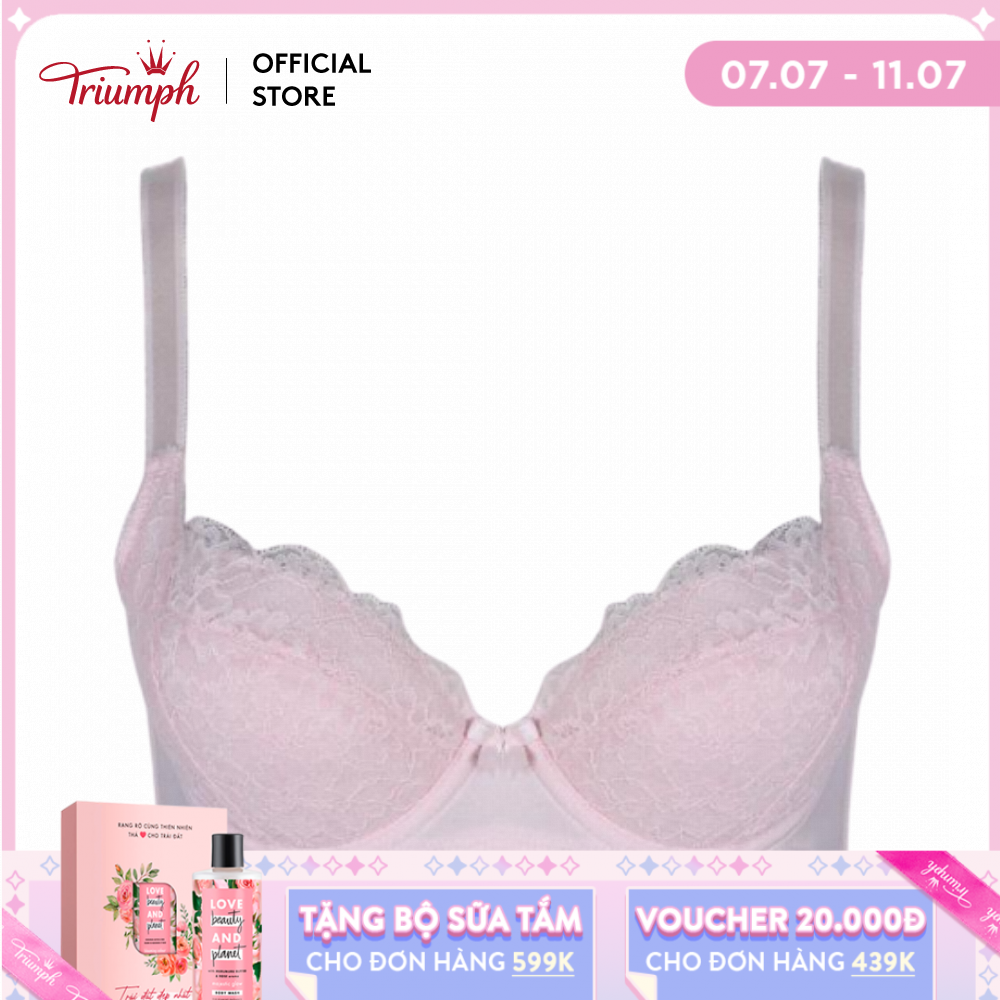 [Voucher 20K + Quà Sữa tắm cho đơn 699K từ 7.7-11.7] Áo nâng ngực nữ Triumph Simply Natural Petal WHU