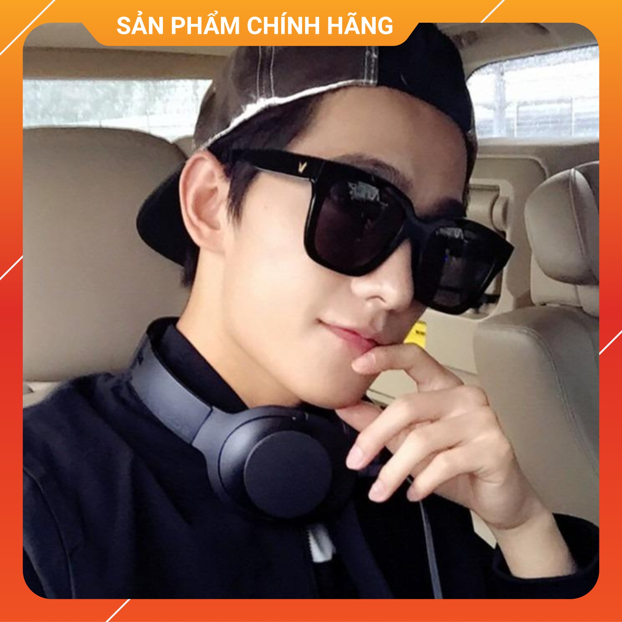 FREESHIP 10K ĐƠN TỪ 59K_  [TẶNG HỘP + KHĂN] Mắt kính nam nữ chữ V thời trang