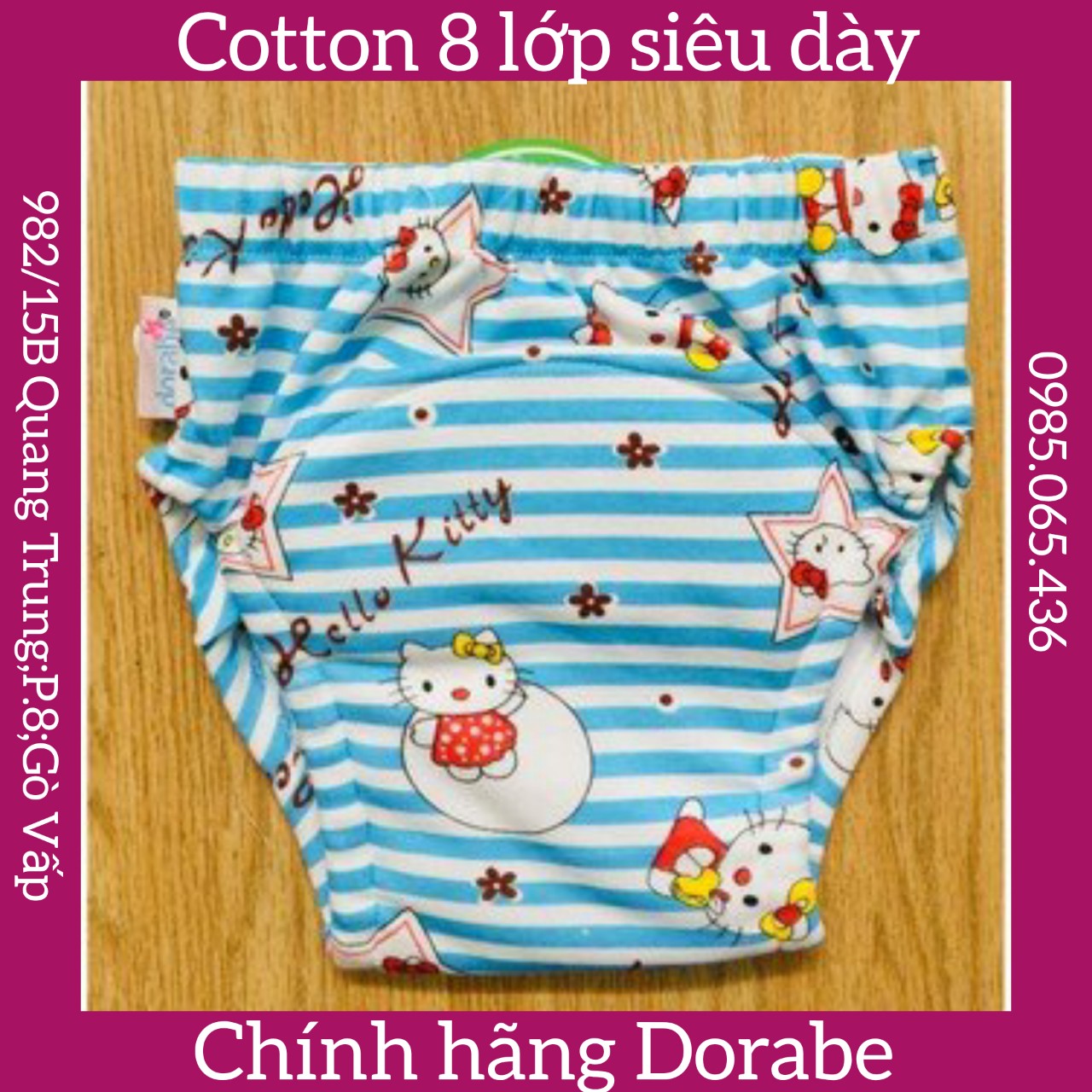 Cotton 8 Lớp Siêu Dày Quần Bỏ Bỉm-Bỉm Vải DORABE Chính Hãng Đủ Size 3-22kg
