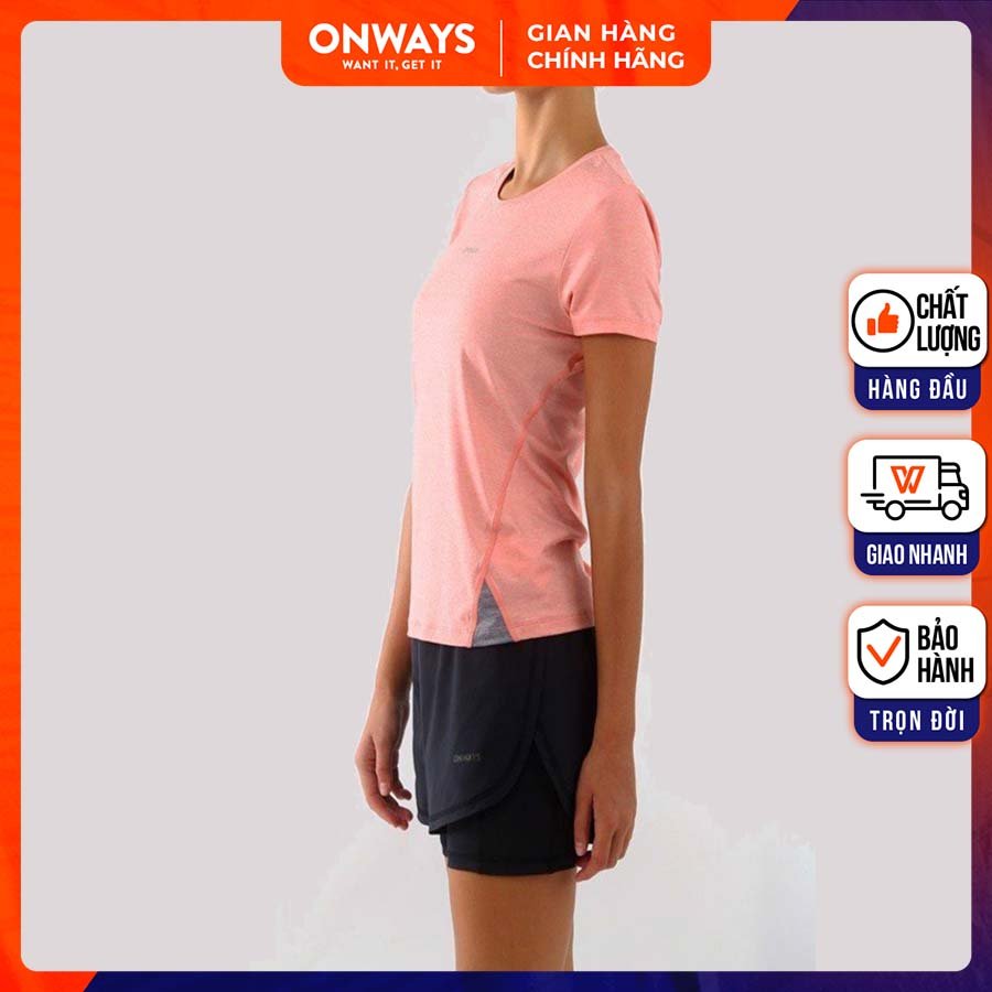 Onways áo thun thể thao chạy bộ nữ tôn dáng, thoáng mát, co giãn running 4003