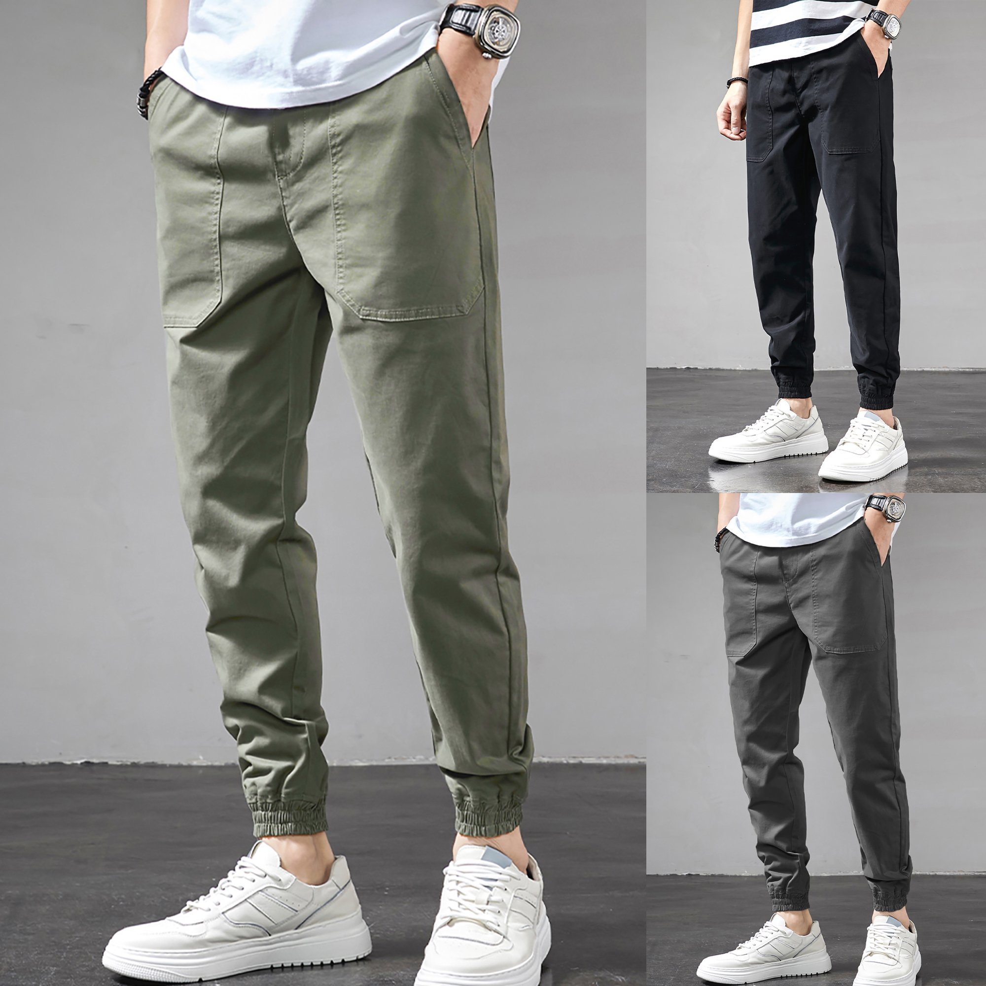 Quần Jogger Nam Siêu đẹp vải Kaki dầy co dãn phong cách Hàn Quốc