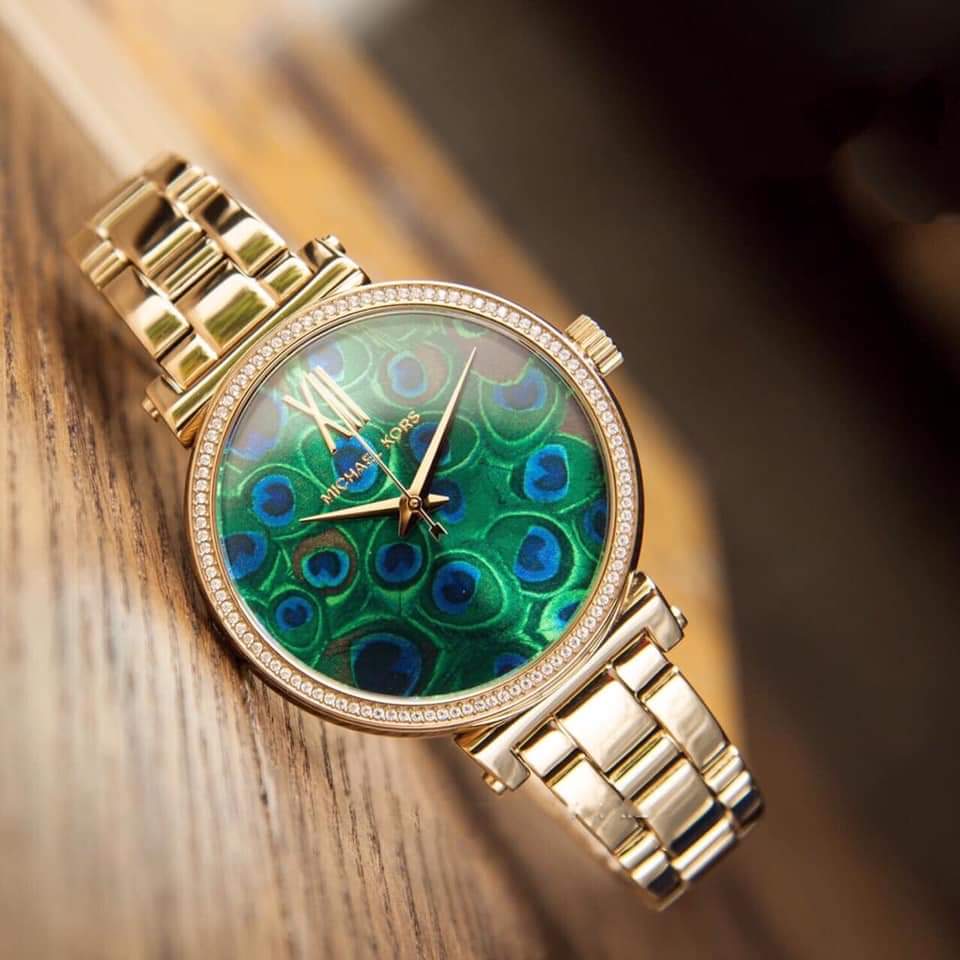 Đồng hồ nữ thời trang mk michael kor$ mk3946 mặt chim công - size 36mm