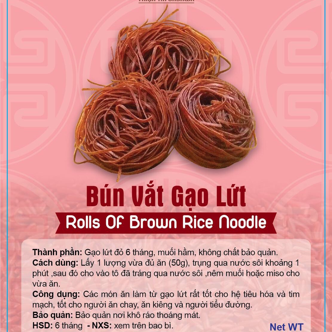 Bún vắt gạo lứt 500g