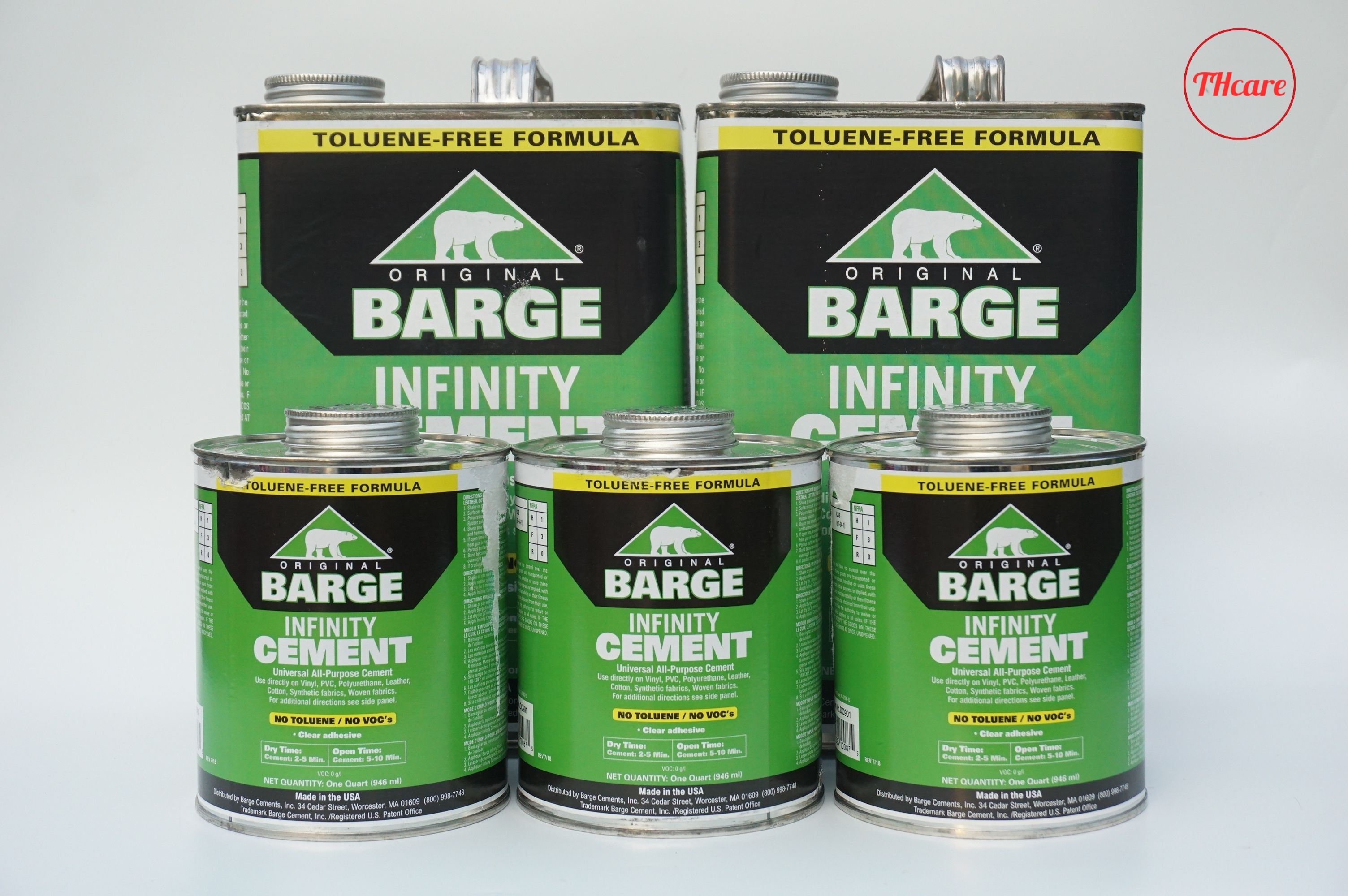 Keo dán giày, đồ da Barge infinity cement loại can lớn 1 lít và 3.8 lít siêu chắc, nhập từ Mỹ