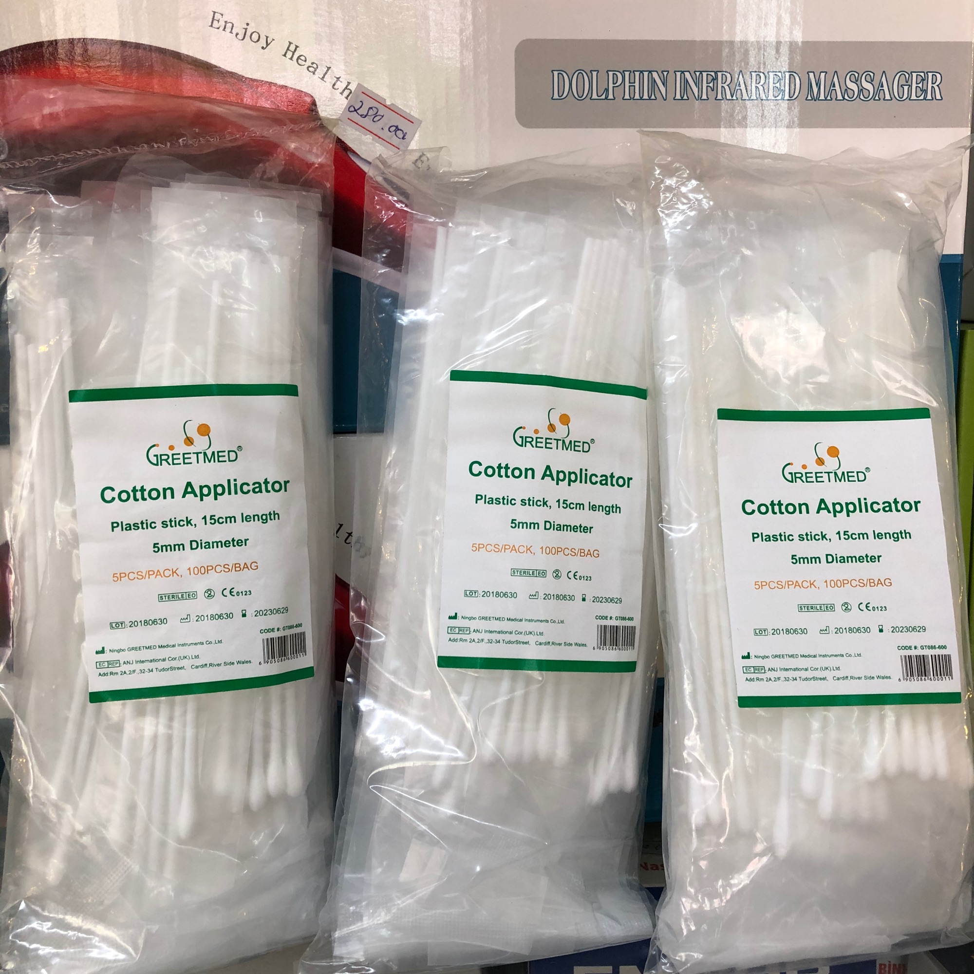 (100 que/gói) Cây Bông gòn - Que gòn tiệt trùng xét nghiệm lấy mẫu bệnh phẩm nữ