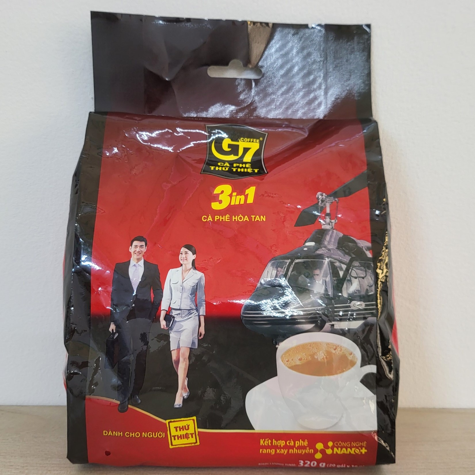 G7 (túi nhỏ 320g / 20 gói) CÀ PHÊ HÒA TAN TRUNG NGUYÊN LEGEND 3 in 1 Coffee (HALAL)