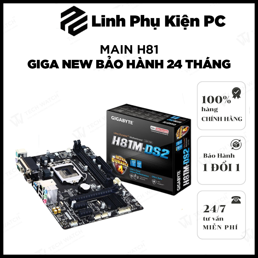 Main h81 giga new bảo hành 24 tháng