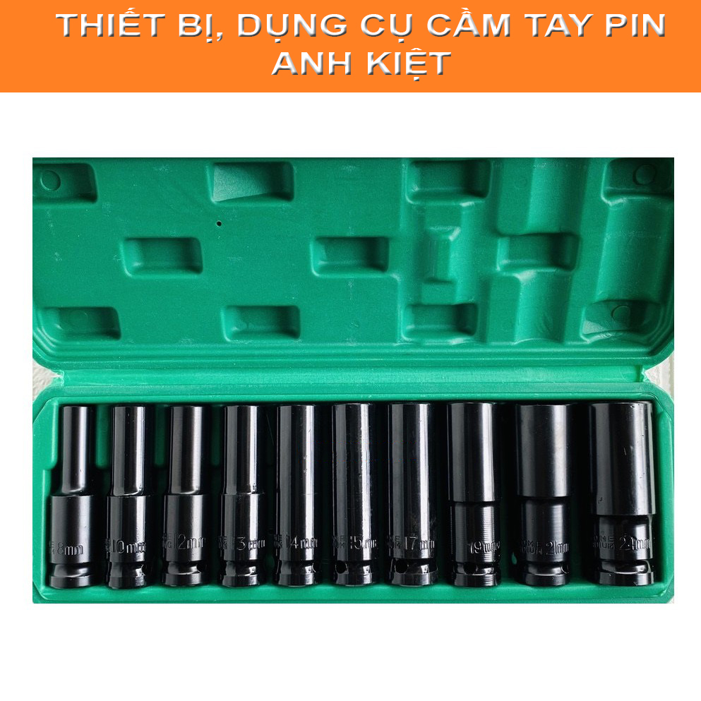Bộ Khẩu 20 Món dùng cho máy siết bulong chân 1/2 inch