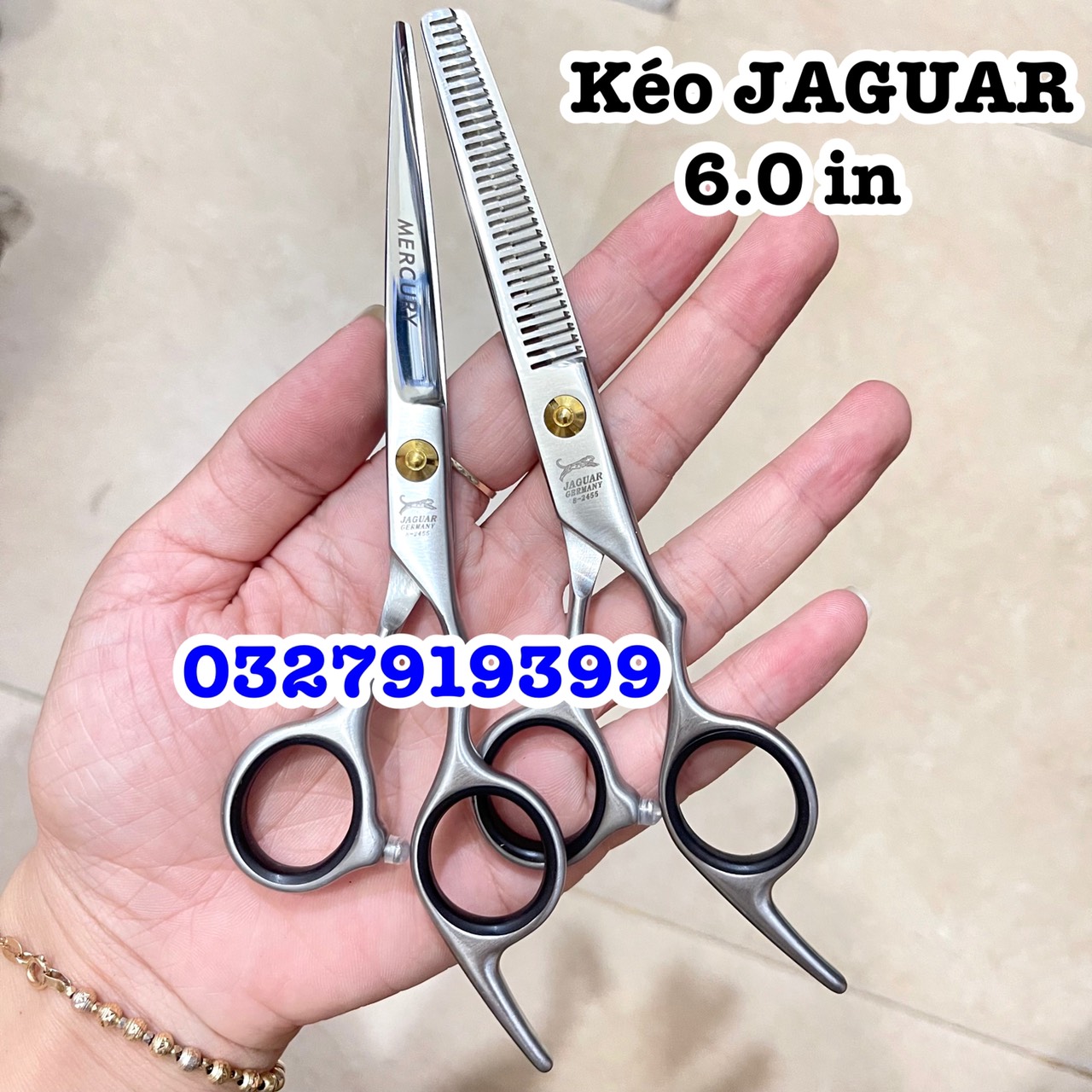 Kéo cắt tóc cao cấp JAGUAR 6.0 ( Kéo báo )