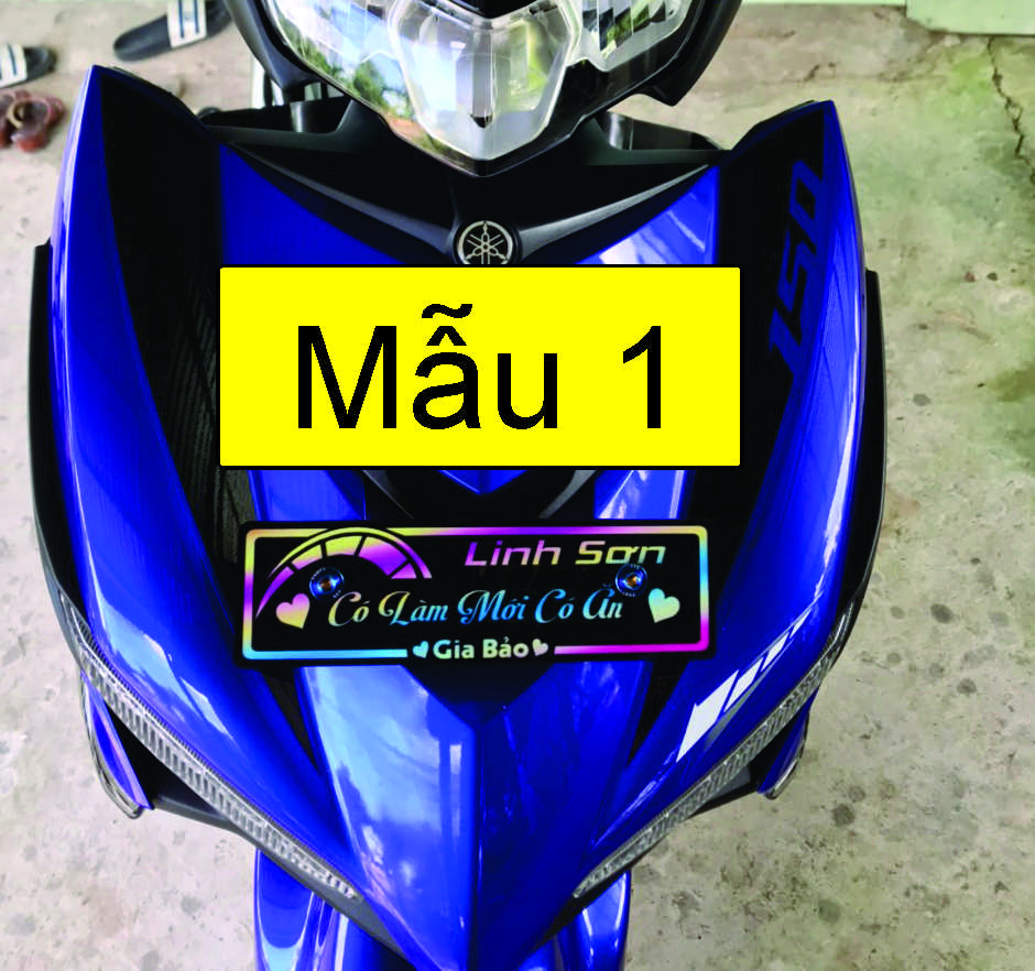 (Theo yêu cầu) Bảng tên Xe Vario-Satria-Raider-Sirius-Sonic - 7 màu cầu vòng - Zalo tư vấn : 0944.22