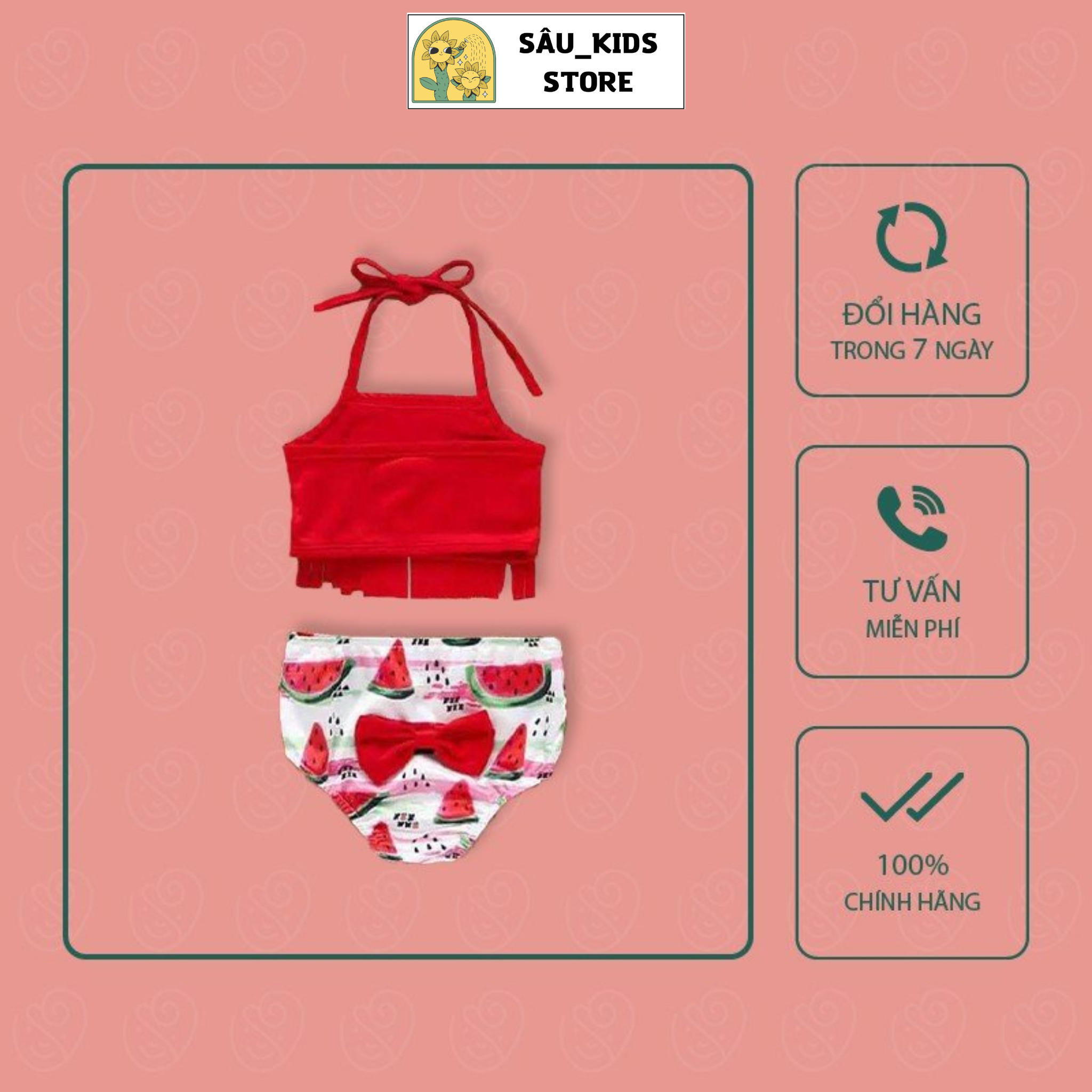 Bikini mẫu trái cây đáng yêu dành cho bé gái đồ tắm biển bé gái . Đồ bơi bé gái dễ thương