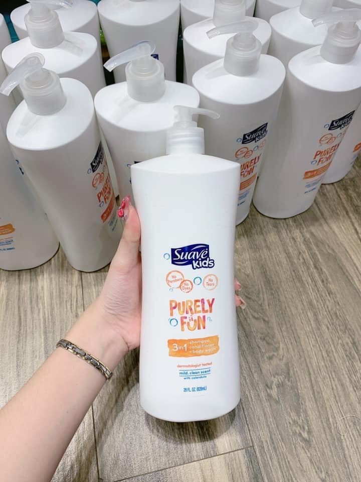 Sữa tắm gội suave kid chai to 828 ml