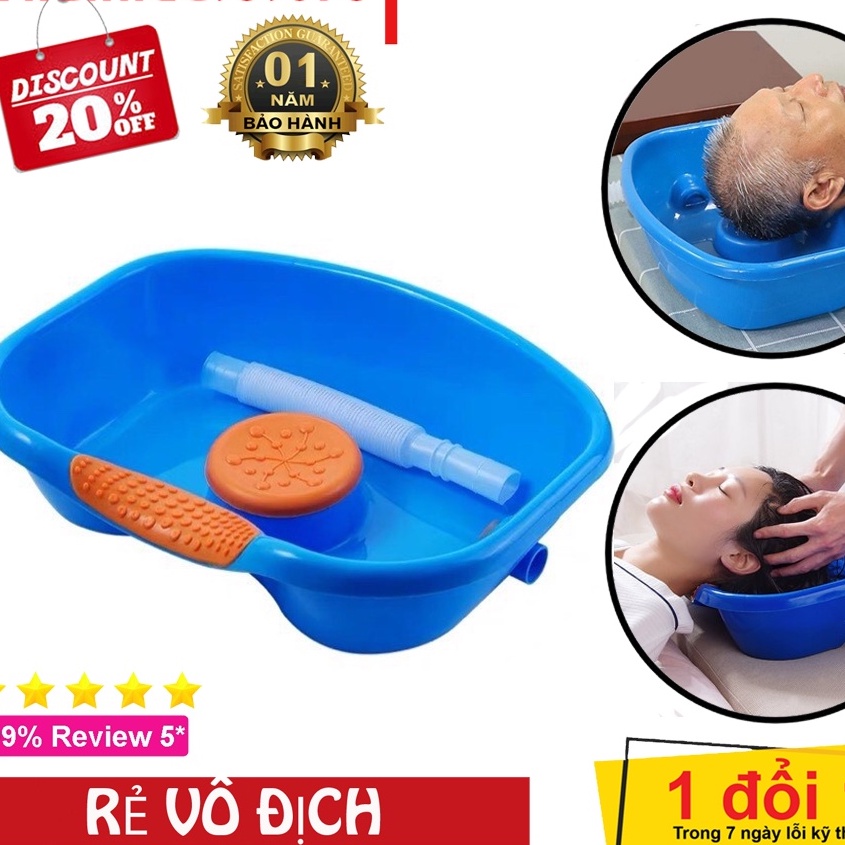 Chậu gội đầu tiện lợi chất liệu nhựa cao cấp chịu lực cao, Máng gội đầu có đệm cao su tại giường tại nhà chất liệu nhựa cao cấp cho bà bầu người già trẻ nhỏ, Thau gội đầu tại giường đa năng