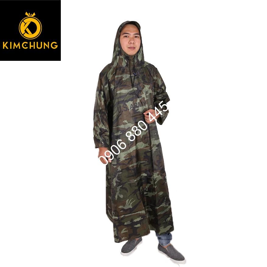 Áo mưa cánh dơi áo mưa đi xe máy siêu chống thấm vải dù Rằn Ri cao cấp