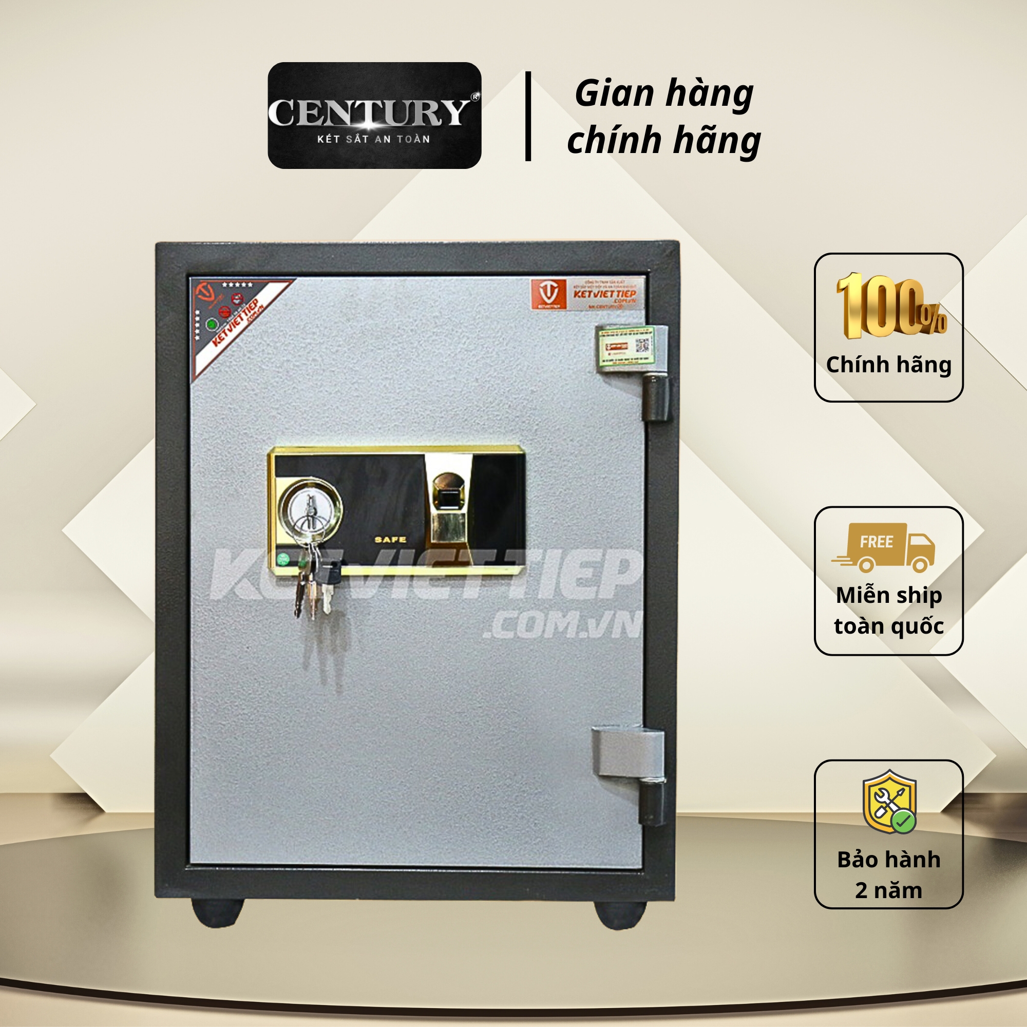 Két sắt việt tiệp vân tay cao cấp kcc408vt két sắt gia đình đựng tiền chống cháy két sắt giá rẻ bảo hành 2 năm miễn phí ship toàn quốc
