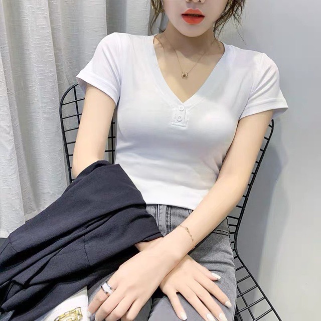 Áo thun body cổ tim thời trang