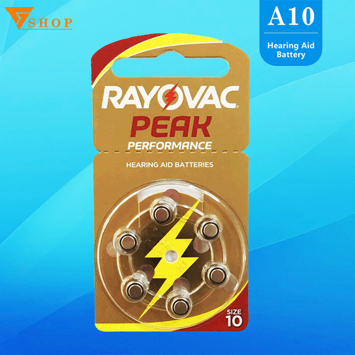 Pin máy trợ thính Rayovac PR70, Pin A10 ( vỉ 6 viên )
