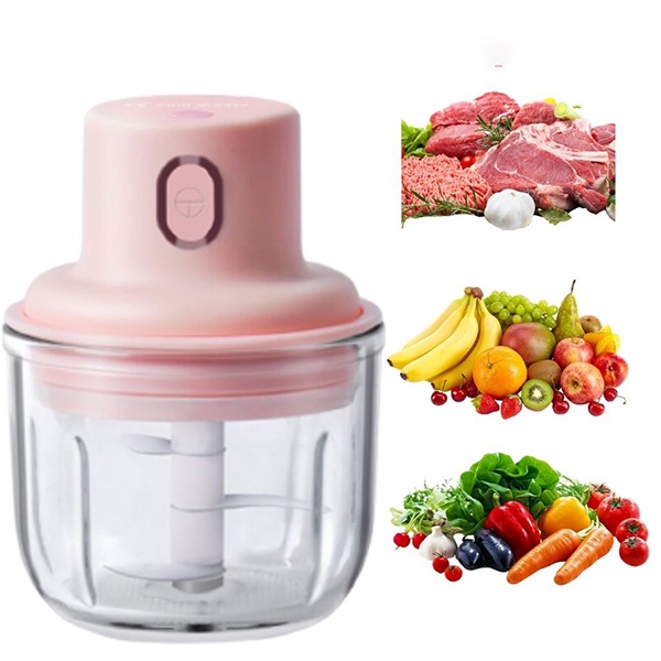 Máy Xay Tỏi Ớt Đa Năng Thể Tích 250ml Máy Xay Mini Cầm Tay Có Cổng Sạc USB