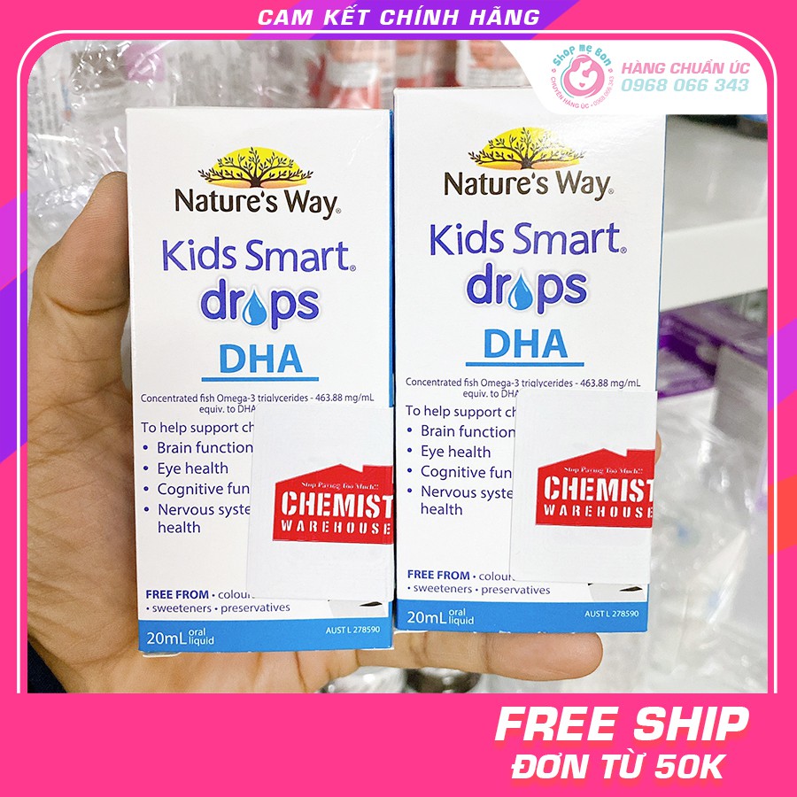 Dha nature’s way kids smart dạng giọt drops 20ml - xuất xứ úc