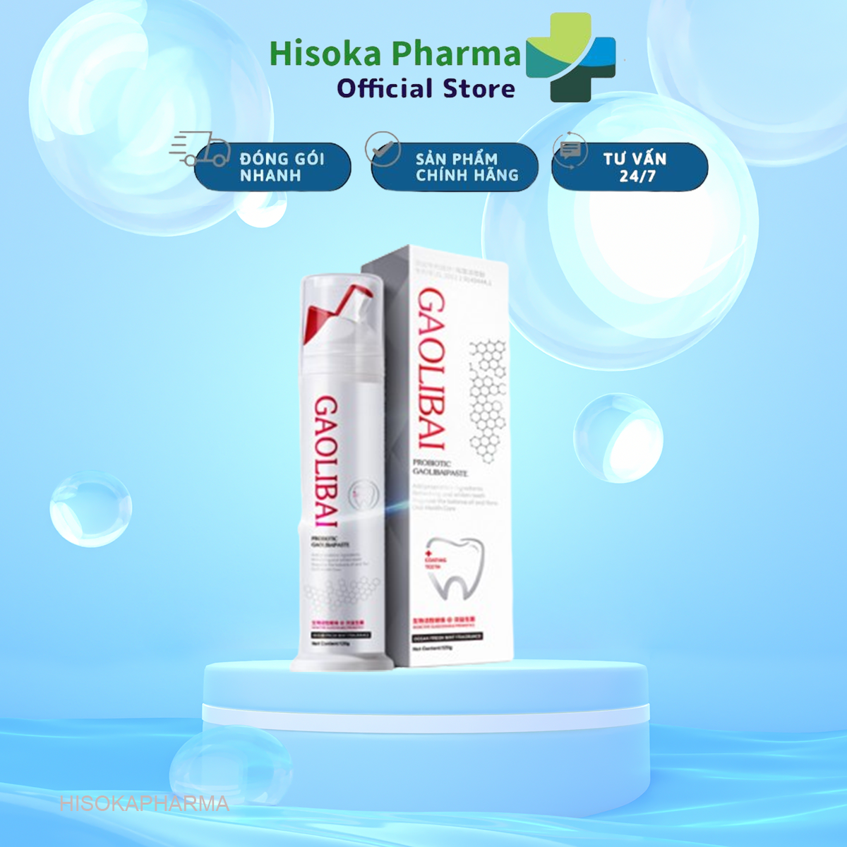  Gel Nano Bạc Gaolibai Loại Bỏ Cao Răng Sạch Mảng Bám Trắng Răng Khử Mùi Hơi Thở Thơm Mát Cả Ngày 